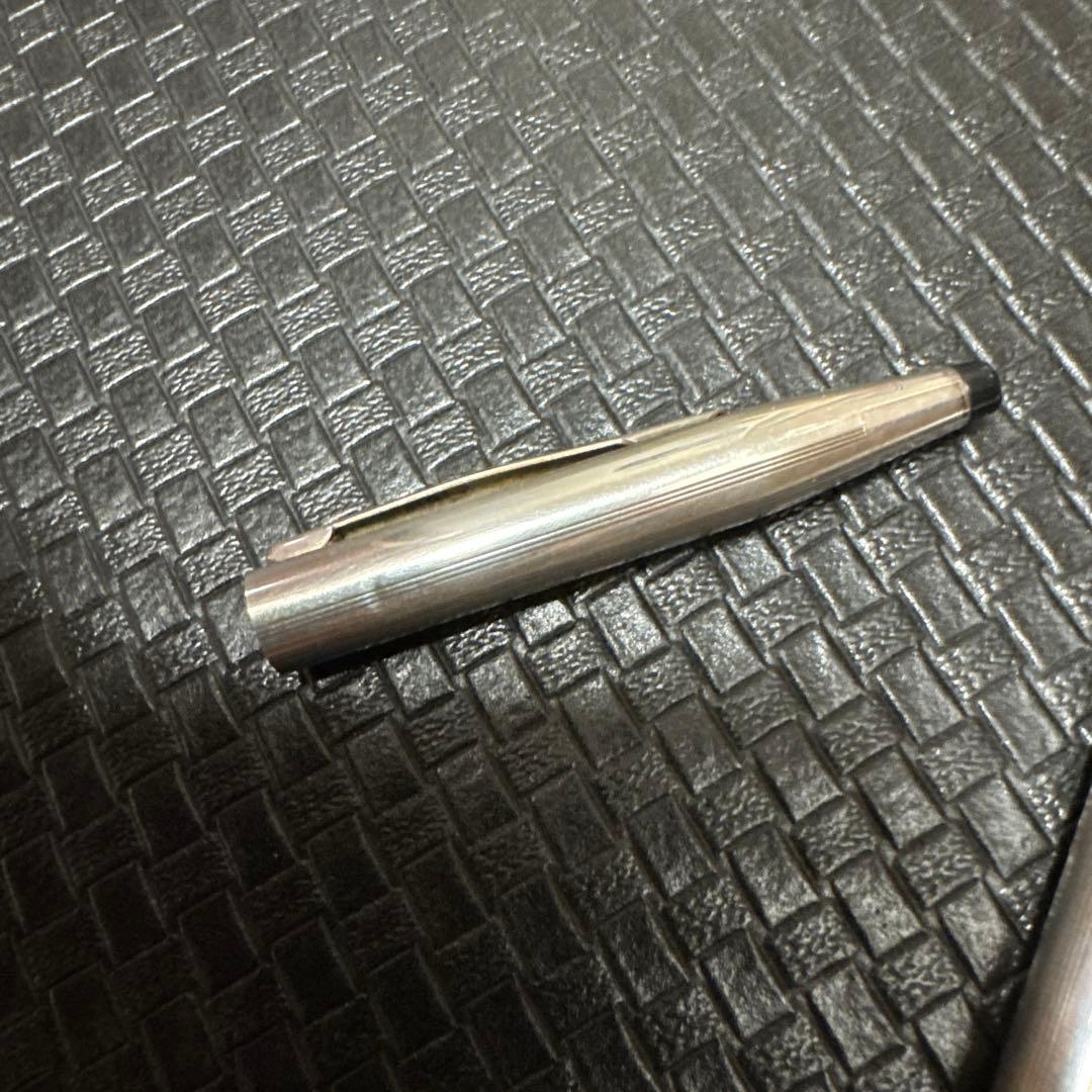 Cross vintage sterling silver ballpoint pen with black ink, used condition, no box or bag