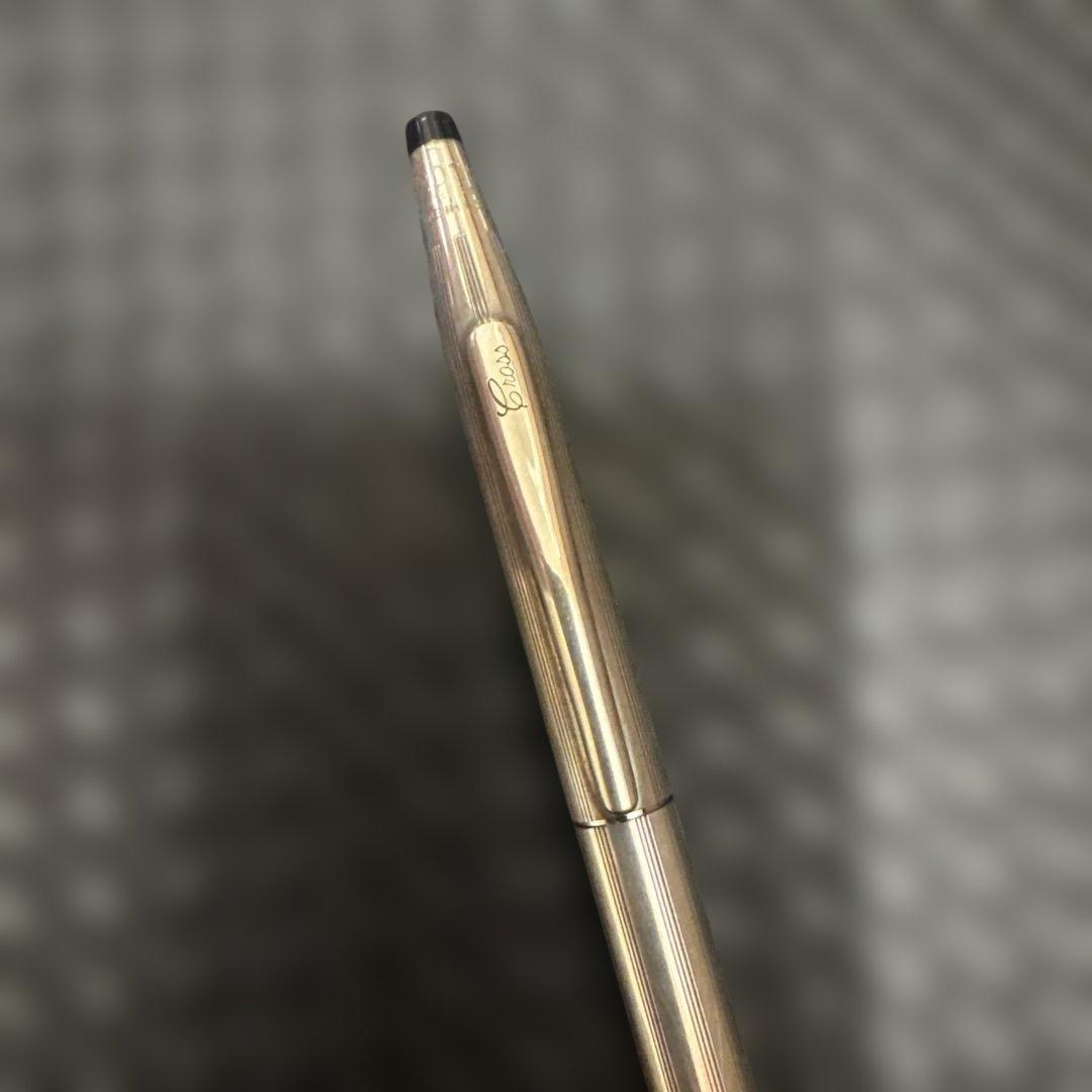 Cross vintage sterling silver ballpoint pen with black ink, used condition, no box or bag
