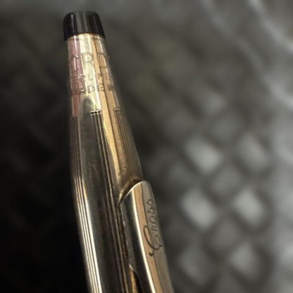 Cross vintage sterling silver ballpoint pen with black ink, used condition, no box or bag