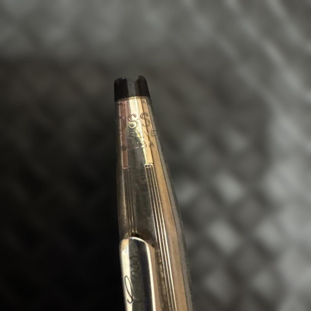 Cross vintage sterling silver ballpoint pen with black ink, used condition, no box or bag