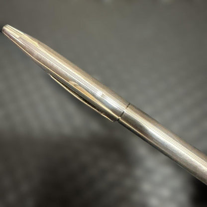 Cross vintage sterling silver ballpoint pen with black ink, used condition, no box or bag