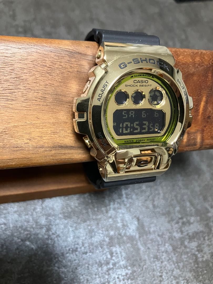 Casio G-Shock GM-6900G-9JF Digital Watch with Gold Metal Bezel and Black Resin Band — Japan Import