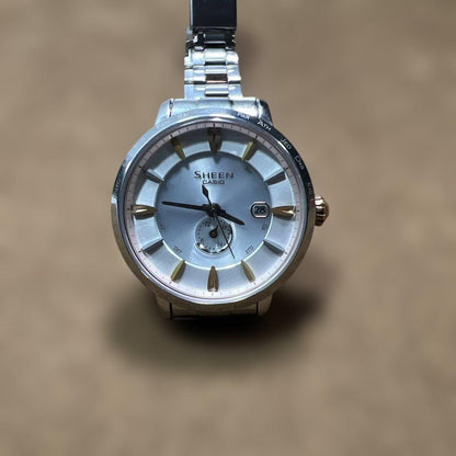 Casio Sheen SHW-1800 Radio Solar Stainless Steel Ladies Watch