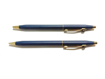 CROSS Brand Set Navy Mechanical Pencil and Ballpoint Pen Made in USA