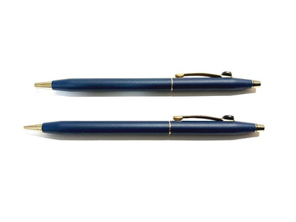 CROSS Brand Set Navy Mechanical Pencil and Ballpoint Pen Made in USA