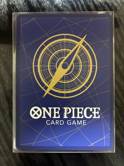 One Piece Monkey D. Luffy OP05-119 SEC card from New Era series showing front with slight surface dirt