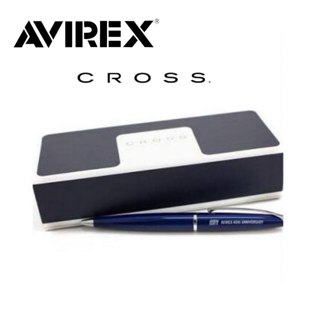 Avirex Cross 40th Anniversary Collaboration Ballpoint Pen Blue Silver