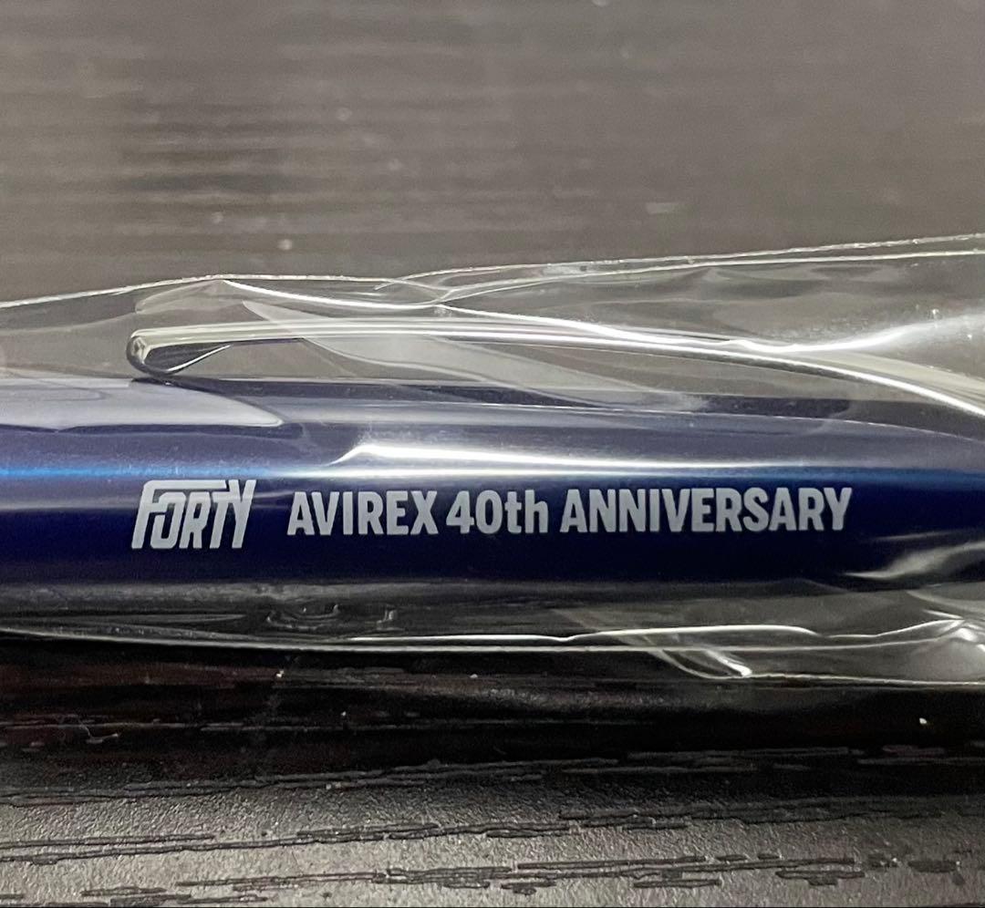 Avirex Cross 40th Anniversary Collaboration Ballpoint Pen Blue Silver
