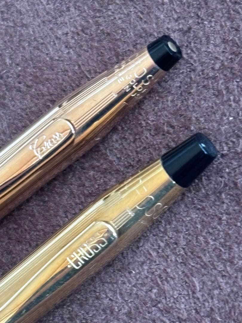 Cross 14KT Gold Ballpoint Pen and 12KT Mechanical Pencil Set USA Import