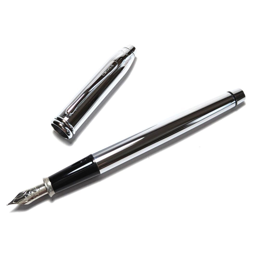 Cross Townsend Fountain Pen N536 Chrome F Nib Silver