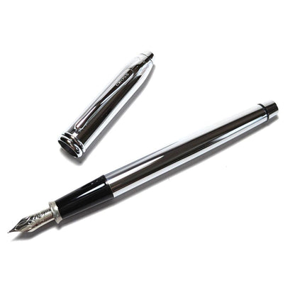 Cross Townsend Fountain Pen N536 Chrome F Nib Silver