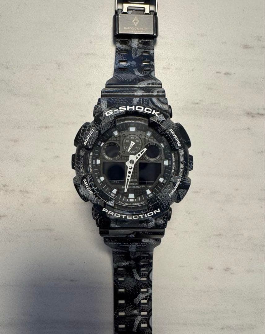 Casio G-Shock Marcelo Burlon Collaboration GA-100MRB-1AJR Watch — Japan Import