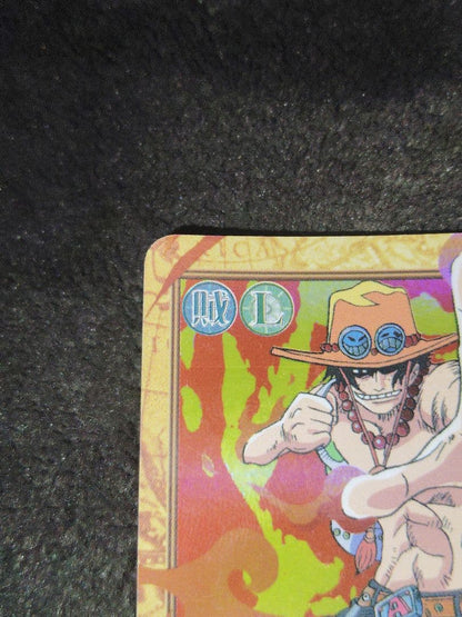 One Piece Carddass Hyper Battle Ace Japanese trading card with visible warping condition