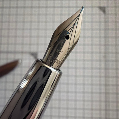 Cross Fountain Pen XF Extra Fine Tip Brown Metal Cap Style — Japan Import