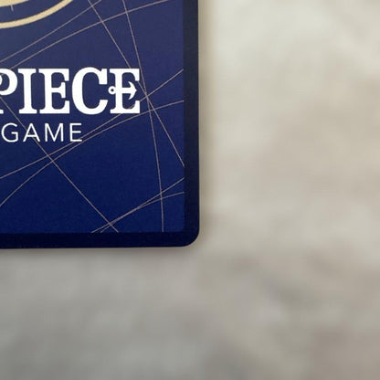 One Piece Portgas D Ace SP trading card from Japan with visible white scratches on the surface