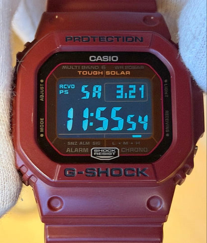 Casio G-Shock Origin GW-M5610EW Radio Solar Speed Watch Burgundy