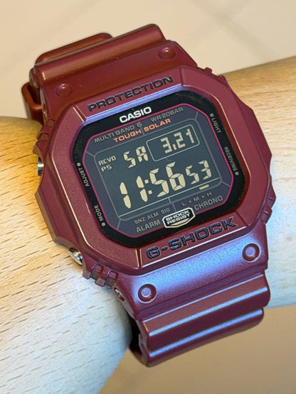 Casio G-Shock Origin GW-M5610EW Radio Solar Speed Watch Burgundy