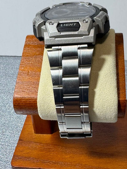 Casio Standard World Map Display Men’s Watch Model AE-1400WHD Metal Band Overseas Version — Japan Import