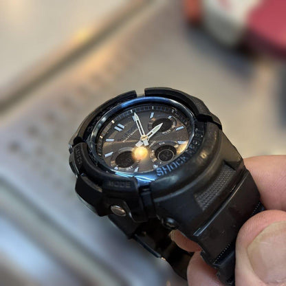 Casio G-Shock AWG-M100 Atomic Solar Watch Black IP Inorganic Glass 20 ATM — Japan Import