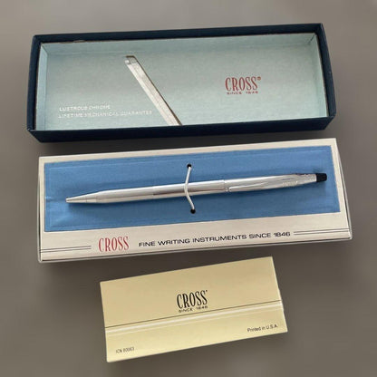 CROSS Ballpoint Pen Fuji Television 8 Logo Souvenir With Box