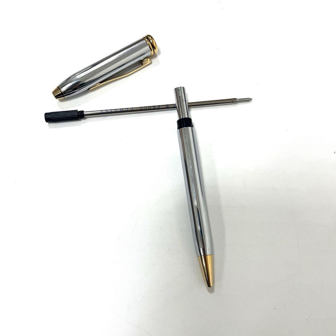 Cross Townsend Medalist Ballpoint Pen Brand Cross Silver Ink Black Classic Deco Style — Japan Import