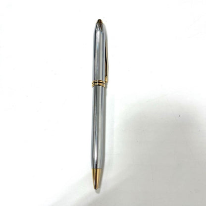 Cross Townsend Medalist Ballpoint Pen Brand Cross Silver Ink Black Classic Deco Style — Japan Import