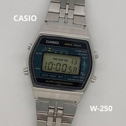 Casio W-250 Vintage Diver's Watch, 2379, Works, Japan Import