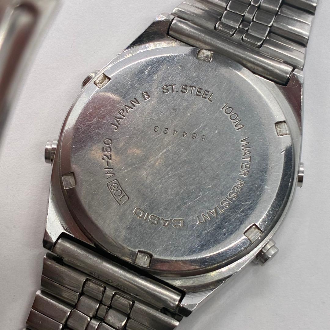 Casio W-250 Vintage Diver's Watch, 2379, Works, Japan Import