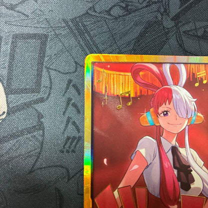 One Piece Heroins Edition Super Parallel Don!! Card featuring Uta in Japanese from Don!! Card set