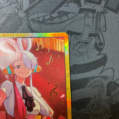 One Piece Heroins Edition Super Parallel Don!! Card featuring Uta in Japanese from Don!! Card set