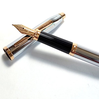 Cross Century II N3309 Fountain Pen Model with Gold Plating and Stainless Steel Tip — Japan Import