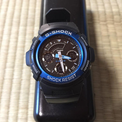Casio G-Shock AW-591 Watch in Black and Blue Resin Battery Quartz