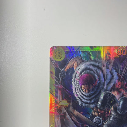 Bandai One Piece Charlotte Katakuri OP03-123 collectible card in English from Strongest Enemy Collection