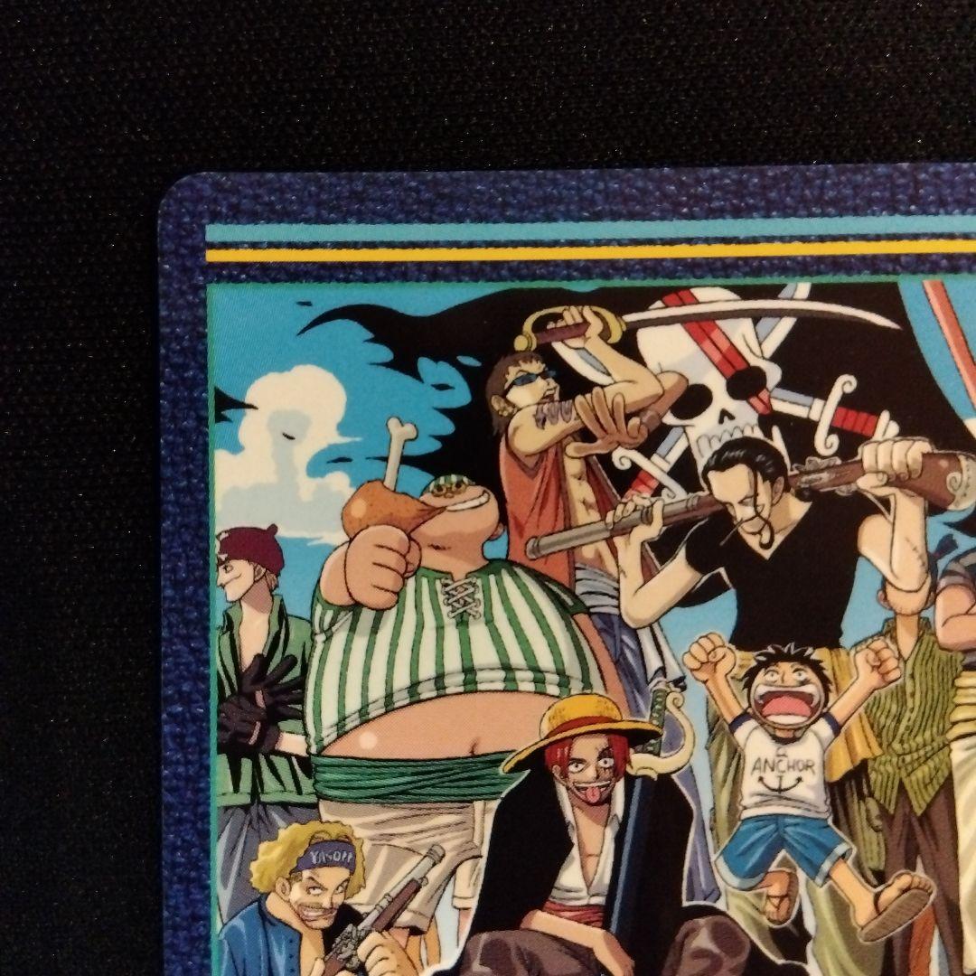 One Piece Carddass Visual Adventure card number 87 showing Shanks and Luffy going to sea Japan import