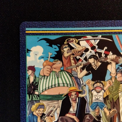 One Piece Carddass Visual Adventure card number 87 showing Shanks and Luffy going to sea Japan import