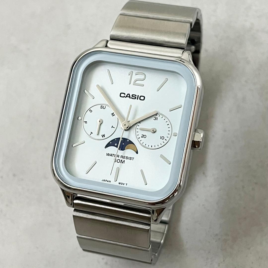 Casio Moon Phase MTP-M305 Watch with Light Blue Dial — Japan Import