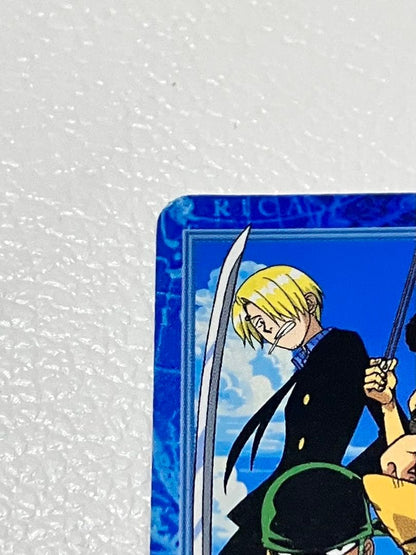 One Piece Hyper Battle Luffy Pirate Crew Adventure Set S-W1 collectible card in protective plastic case