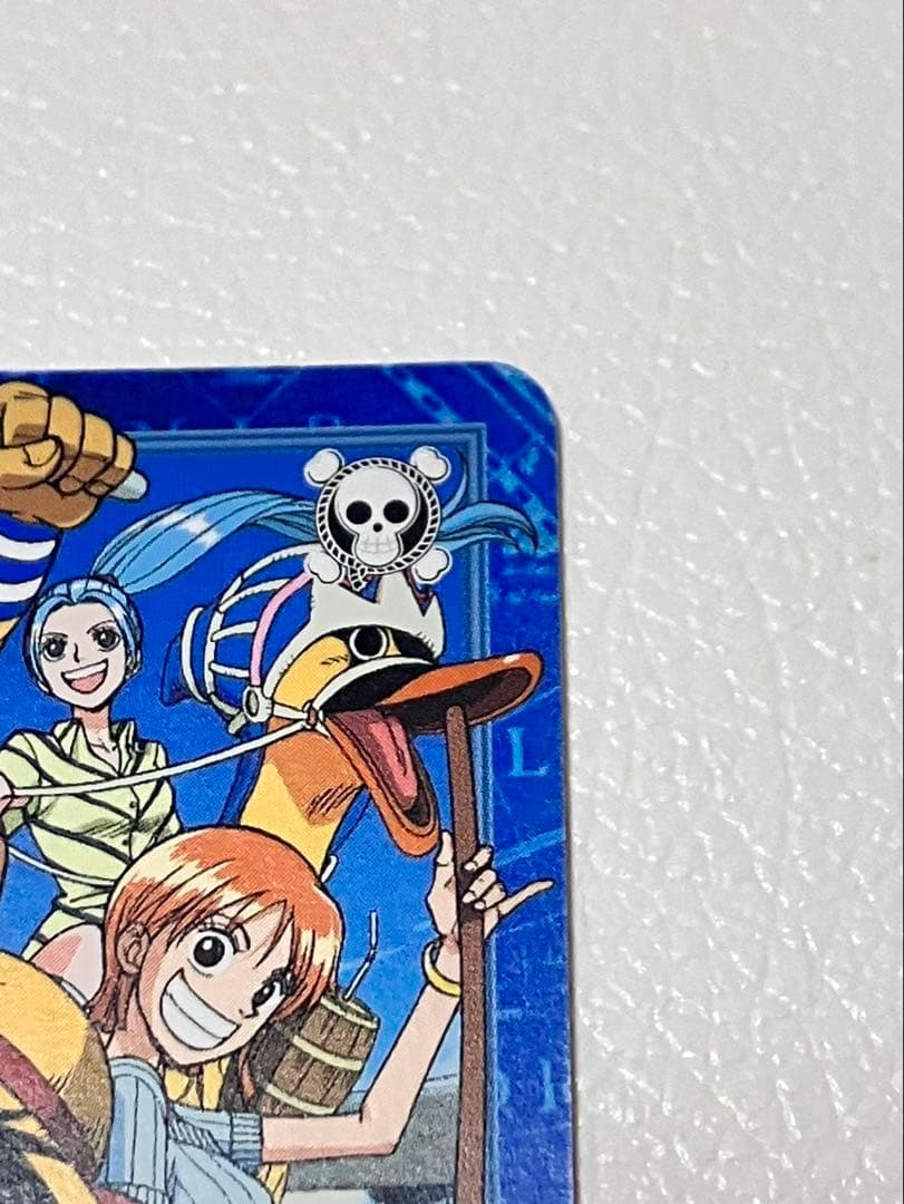 One Piece Hyper Battle Luffy Pirate Crew Adventure Set S-W1 collectible card in protective plastic case