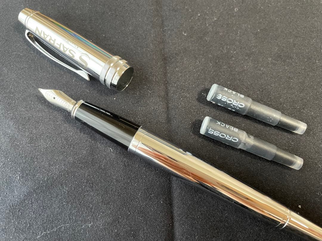 Cross Safran Logo Writing Set with Fountain Pen and Ballpoint Pen — Japan Import