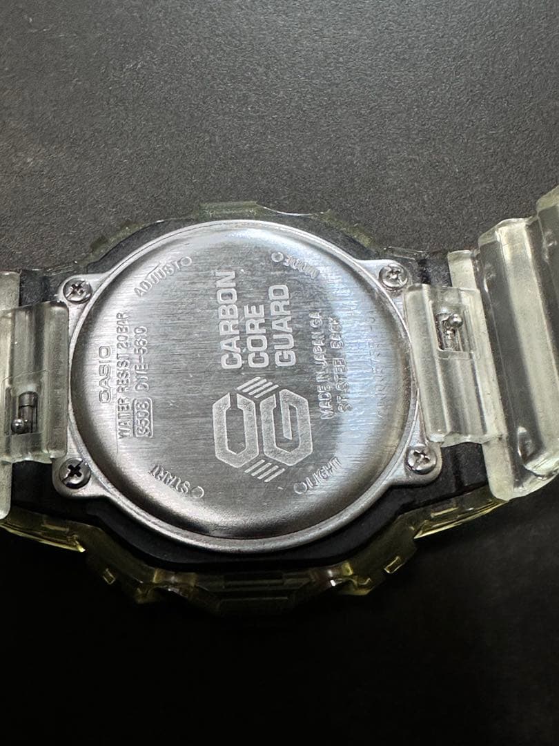 Casio G-Shock Clear Skeleton DWE-5610 with Carbon Core Guard Structure and 20 Bar Water Resistance — Japan Import