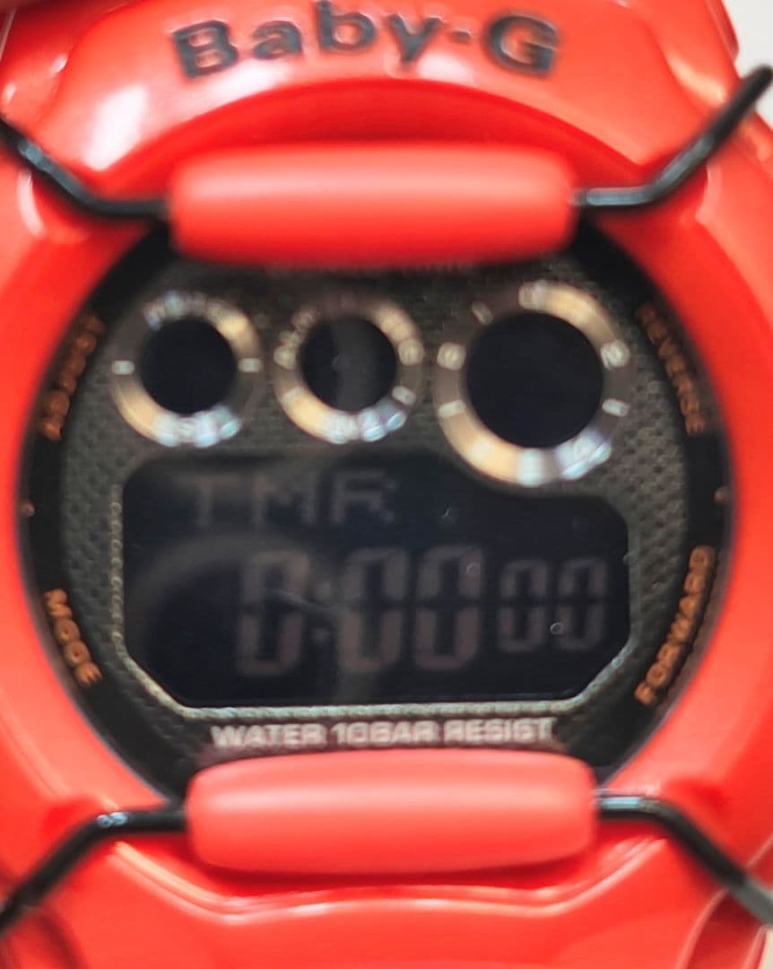 Casio Baby-G Digital Watch BG-1006SA Orange Battery Replaced