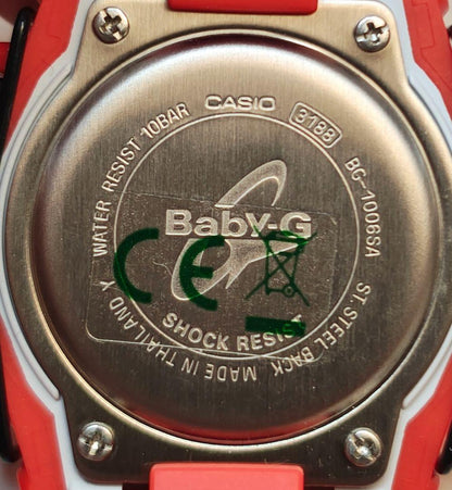 Casio Baby-G Digital Watch BG-1006SA Orange Battery Replaced