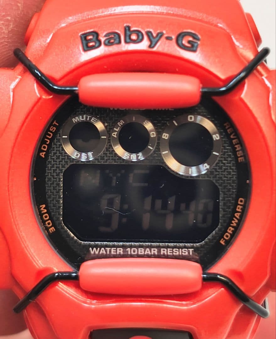 Casio Baby-G Digital Watch BG-1006SA Orange Battery Replaced