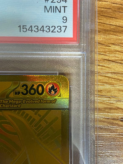 Bandai Mega Charizard Y ex 2026 Hyper Rare Stage 2 trading card with 360 HP in mint condition
