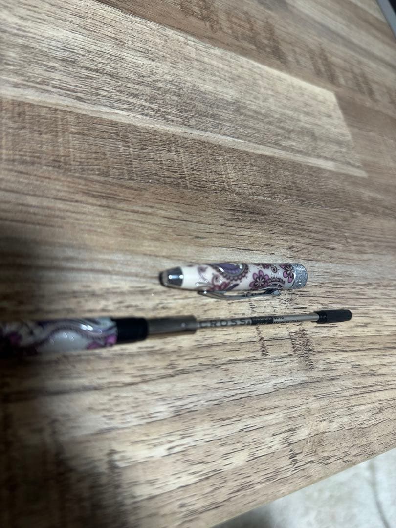 CROSS Paisley Pattern Glitter Purple Ballpoint Pen
