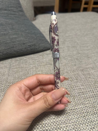 CROSS Paisley Pattern Glitter Purple Ballpoint Pen