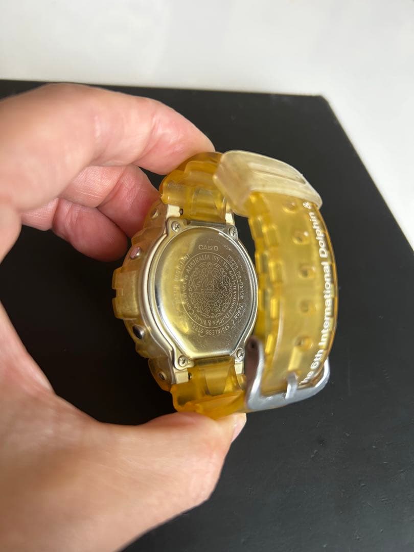Casio G-Shock International Dolphin Whale Conference Commemorative Model DW-6910K Clear Yellow