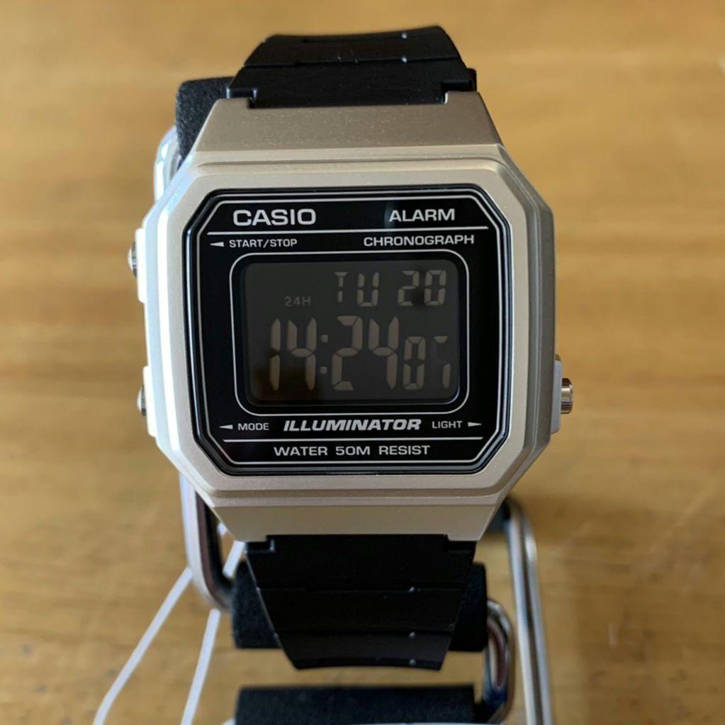 Casio Men's W-217HM-7B Watch with Silver Case and Black Band