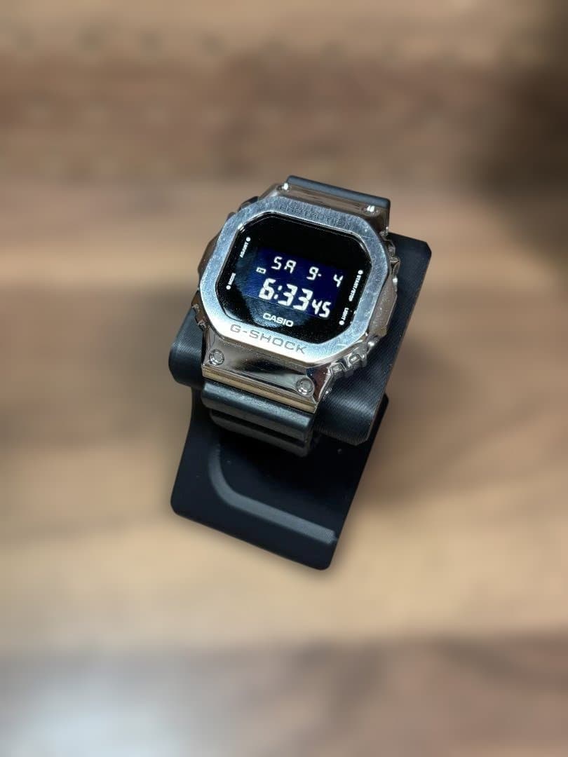 Casio G-Shock GM-5600-1JF Model Square Face Watch with Metal Bezel — Japan Import