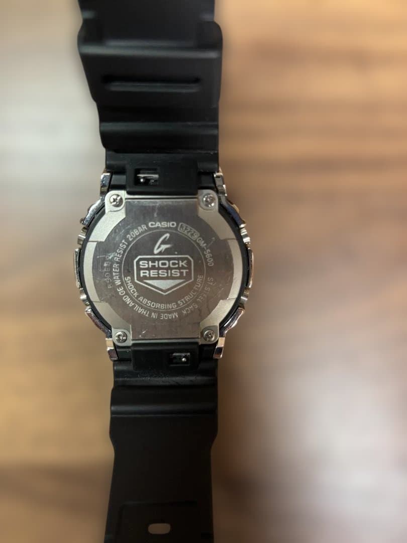 Casio G-Shock GM-5600-1JF Model Square Face Watch with Metal Bezel — Japan Import